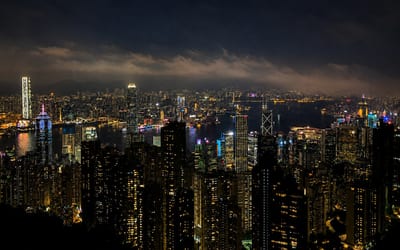 Hong Kong at night seen from Victoria Peak